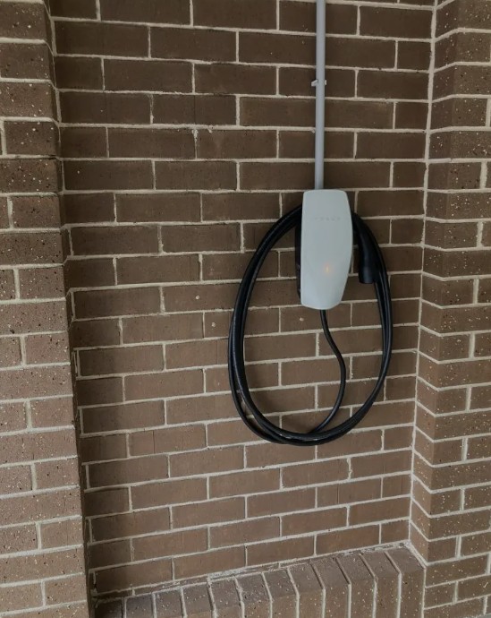 Home EV charger wall installation by All Field Electrical